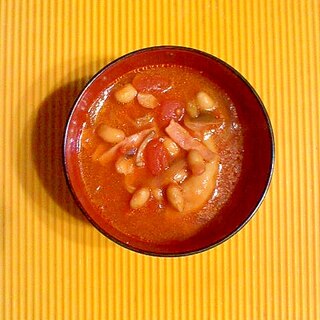 炒り大豆のトマトスープ♪